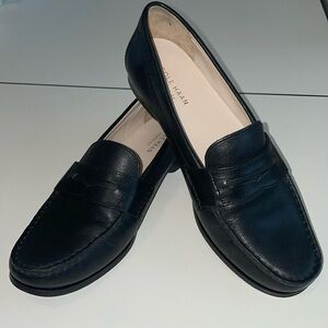 Classic Cole Haan Penny Loafers, Black, Women’s Size 7
